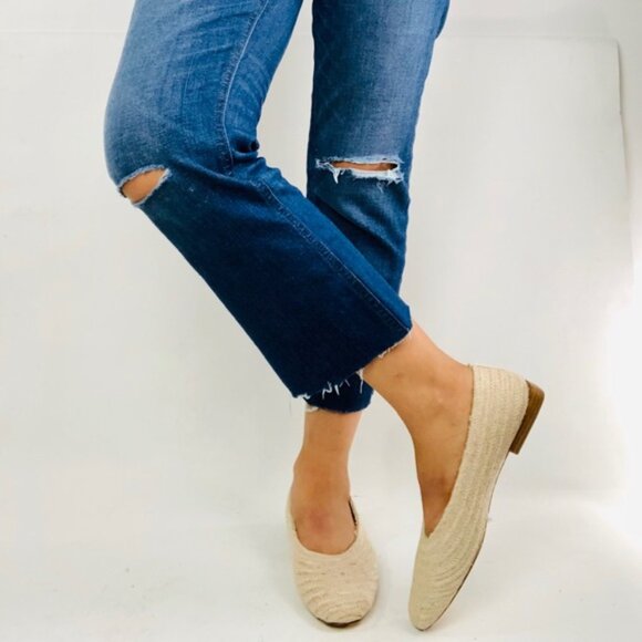 Zara Raffia Ballerinas Woven Ecru Flats 38 - Picture 10 of 10